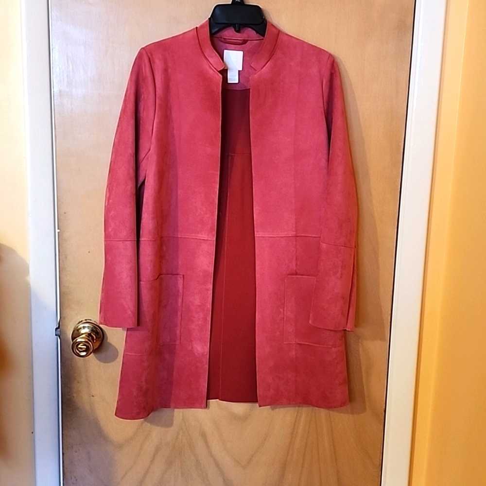 Suede H&M jacket.beautiful dust rose color size 2